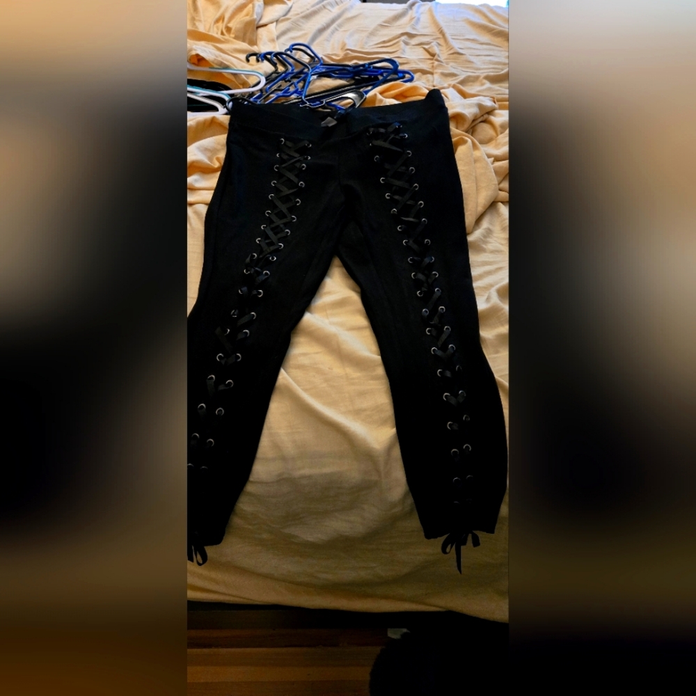 Torrid Lace up Leggings